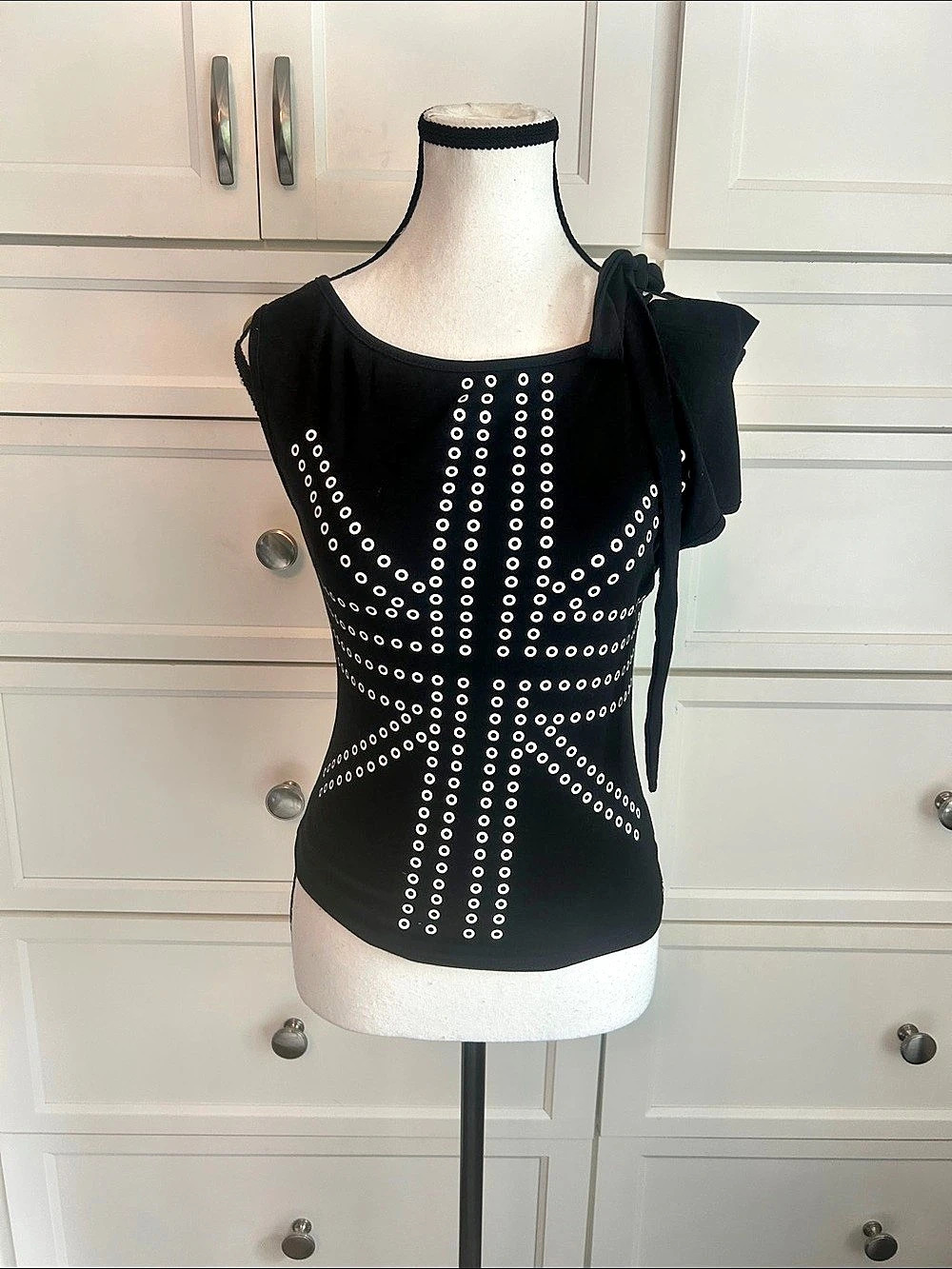 AELFRIC EDEN Studded Black  T-Shirt NWT